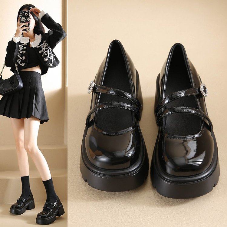 小个子复古玛丽珍鞋女2026新款春季配裙子厚底英伦小皮鞋内增高,女鞋,深口单鞋,淘宝优惠券,粉丝福利购,淘宝优惠卷