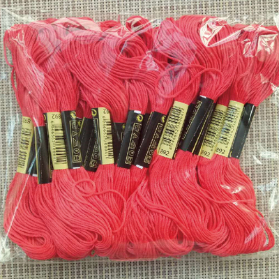 线号892一包10支十字绣线生态棉线涤棉手工缝纫刺绣线1支8米6股