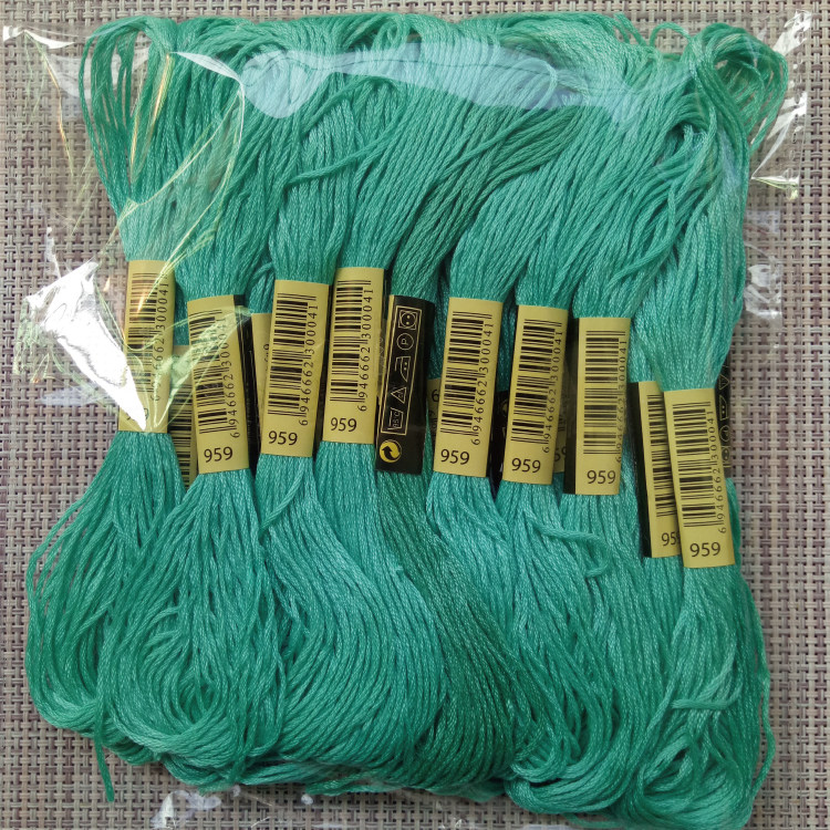 十字绣线号959绣线 20支\份8米/支 绣花线绣配线补线十字绣鞋垫线,居家布艺,绣线,淘宝优惠券,粉丝福利购,淘宝优惠卷