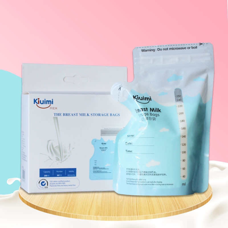 开优米储奶袋母乳储存袋奶水保鲜袋男女宝宝哺乳喂奶250ml*30枚