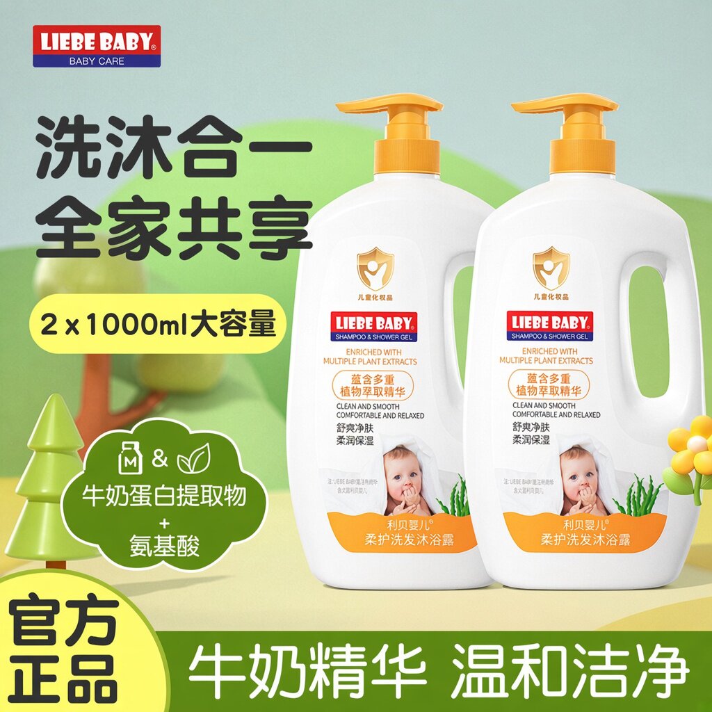 利贝婴儿童洗发水沐浴露二合一