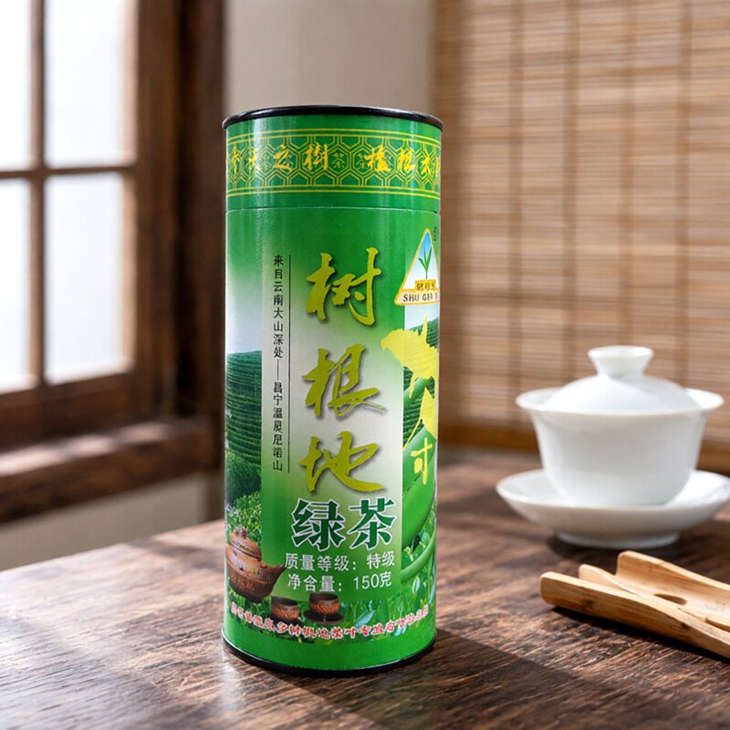 2026新茶云南滇绿保山昌宁树根地绿茶烘青茶叶特极高山茶150g桶装