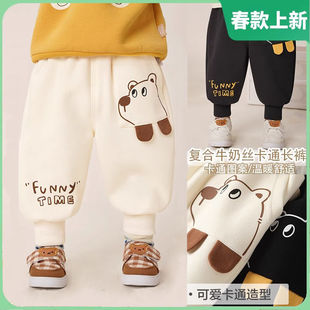 男童裤子春秋新款婴儿休闲灯笼裤春秋儿童男女宝宝长裤子外穿春装