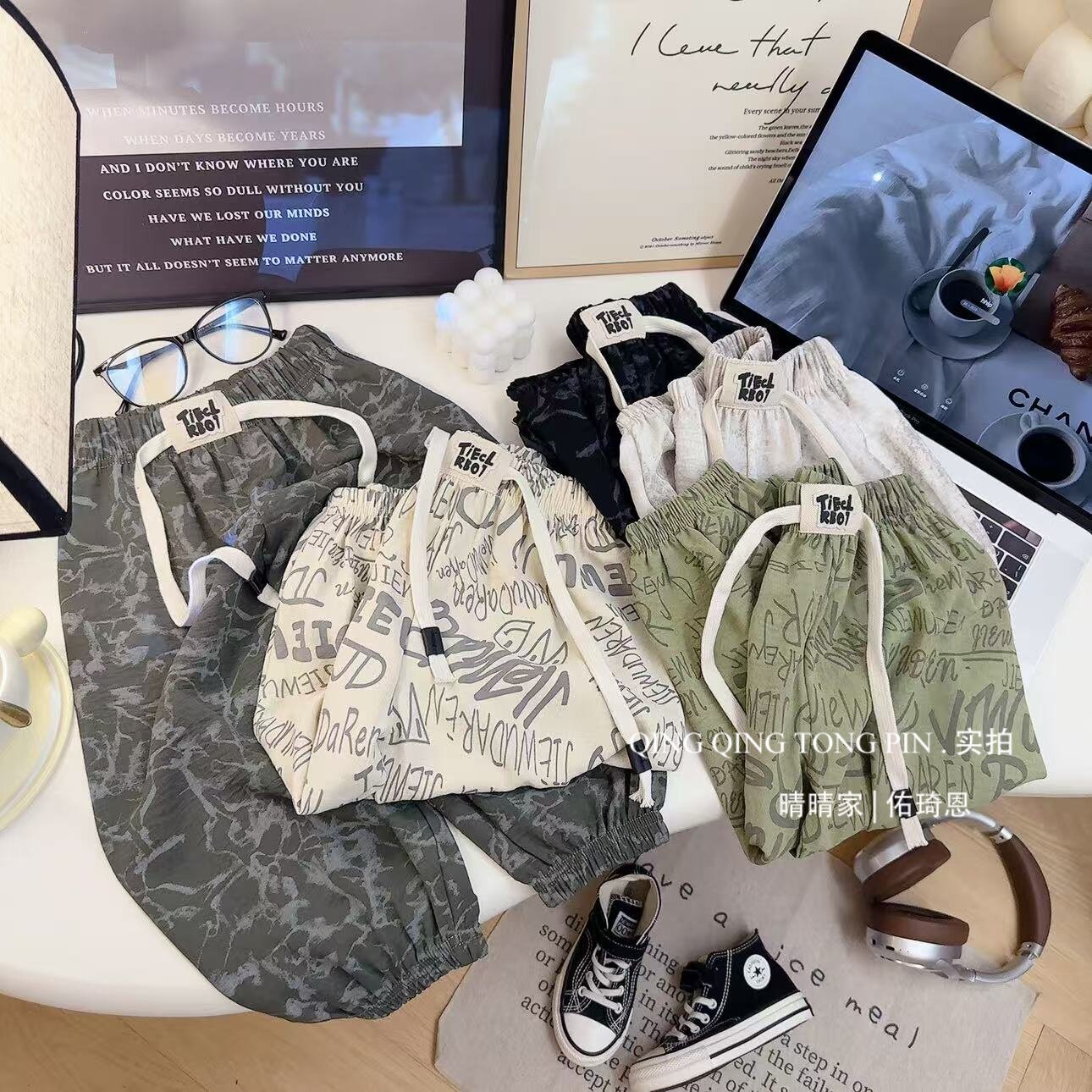 儿童裤子防蚊裤休闲夏季透气宽松阔腿裤新款儿童夏季纱布裤