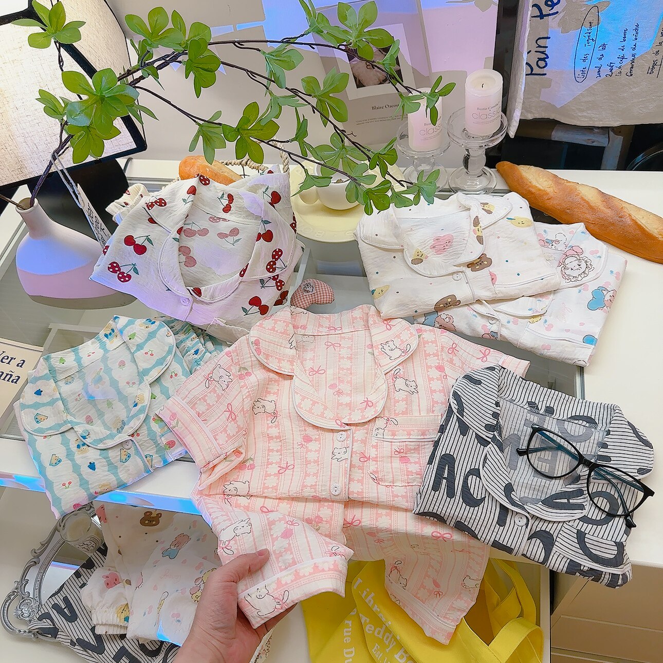 儿童家居服套装夏季薄款宝宝透气儿童款睡衣空调服打底夏季夏天