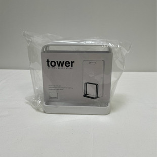 YAMAZAKI 山崎实业 厨房小砧板架 白色置地置物架 tower系列07135