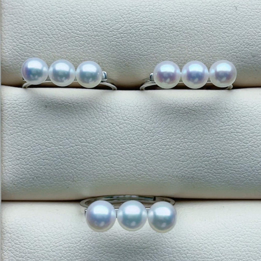 5mm无暇镜面极光炫彩平衡木戒指