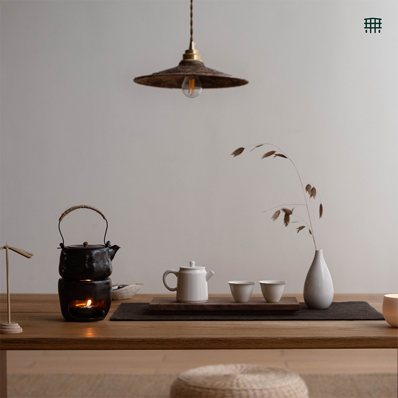 无即所有见己茶室茶具套装家用陶瓷功夫茶杯茶壶摆件黑胡桃木茶盘