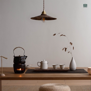 家用陶瓷功夫茶杯茶壶摆件黑胡桃木茶盘 无即所有见己茶室茶具套装