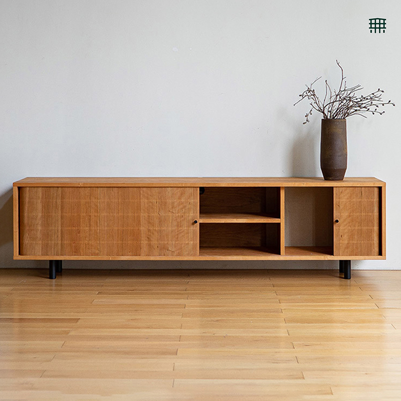 行业独创实木卷帘门电视柜