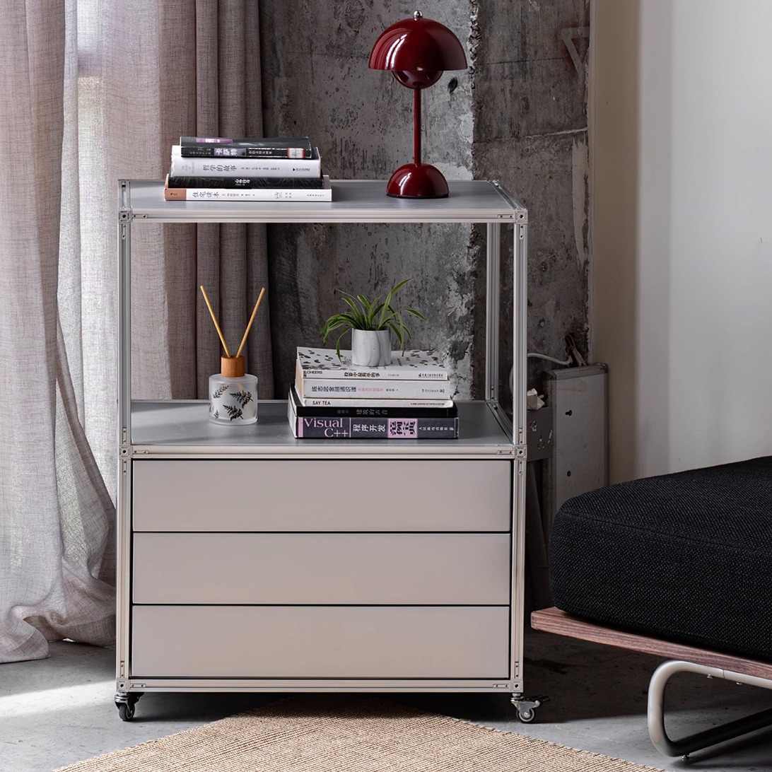 无即所有模块柜USM不锈钢餐边柜极简组合柜卧室床头柜金属电视柜