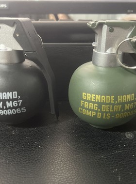 M67手雷模型拉环军事手榴玩具军迷M18烟雾手弹闪光震撼弹