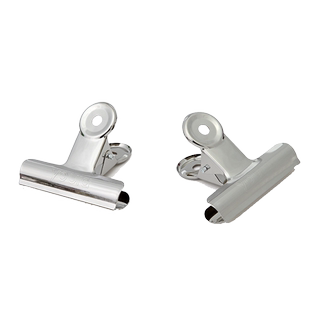 优拉圆形铁票夹不锈钢铁夹子山圆形铁票夹办公用品票据夹大中小号文件报夹创意长尾夹