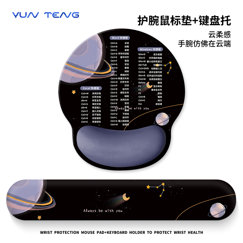 Excelword快捷键大全护腕鼠标垫
