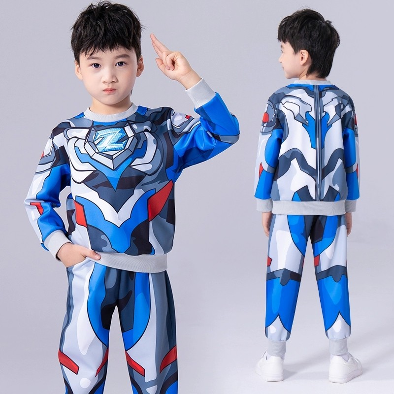 泽塔奥特曼衣服春装男童卫衣套装套装
