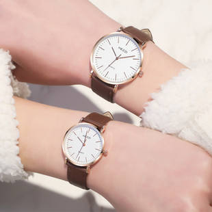 珂紫情侣手表一对防水气质简约石英初高中超薄学生腕表男女