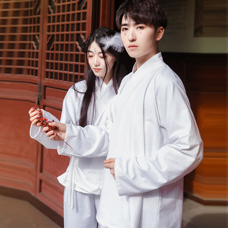 吾司念漢服女中衣中褲純棉中衣加厚漢服內搭睡衣春秋漢服男現(xiàn)貨