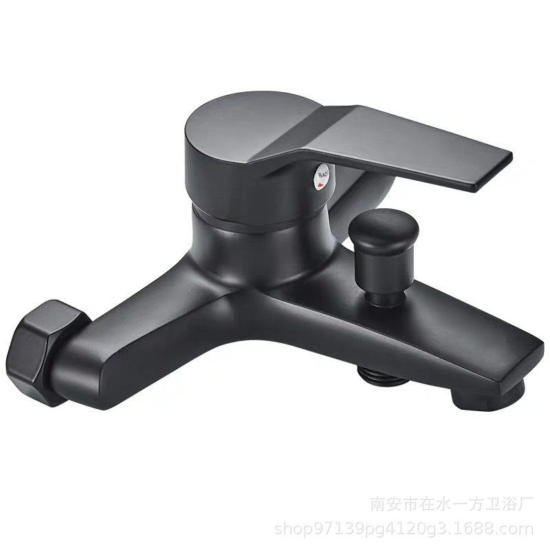 防冻铜雅思三联冷热水龙头铜体浴缸龙头热水器混水阀花洒淋浴