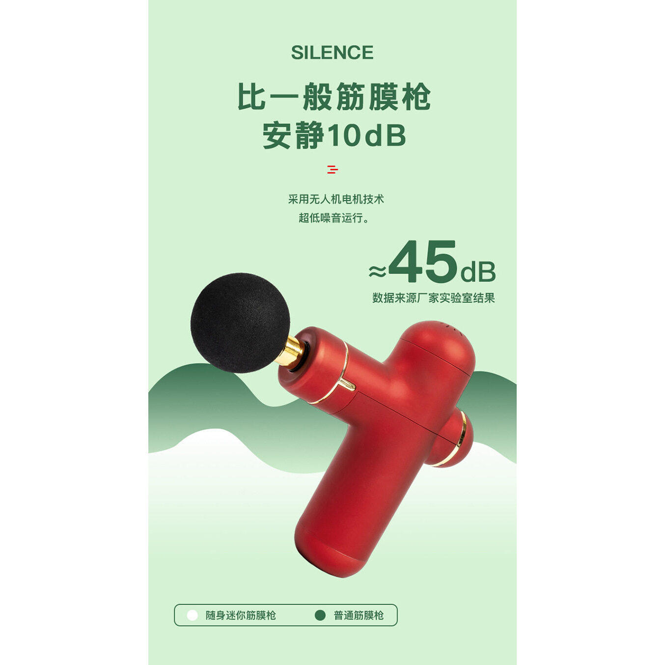便捷迷你筋膜枪充电式电动按摩枪肌肉放松按摩器震动颈膜枪
