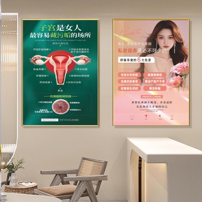 私密养护子宫保养妇科海报KT板画