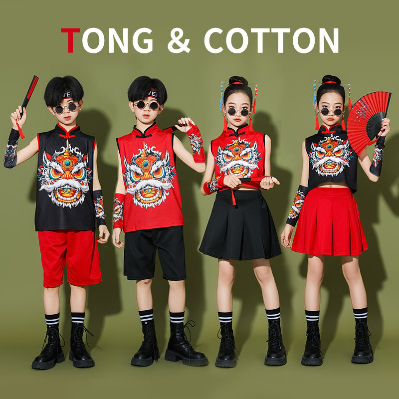 橦棉棉中国风合唱演出服小学生