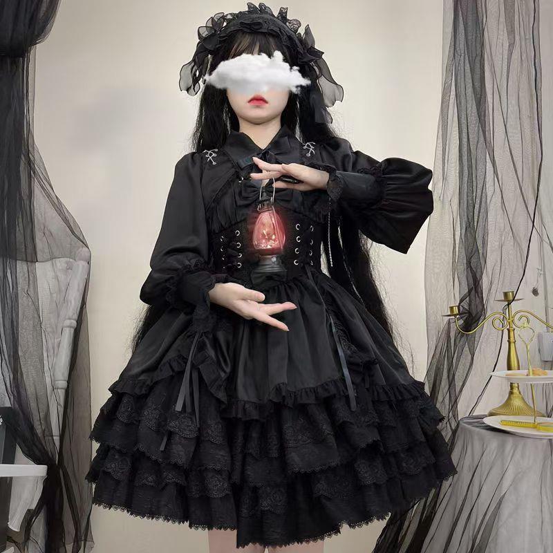 【十字勋章】原创设计Lolita洋装暗黑jsk吊带连衣裙刘佳仪cos服