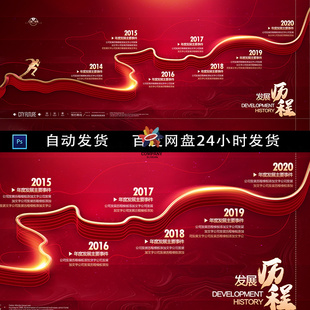 发展历程设计企业文化公司发展历程企业文化墙大事记文件素材模板