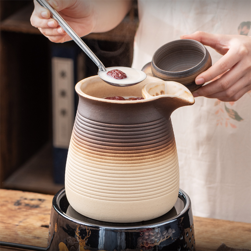 原矿陶土大容量罐罐壶可干烧瓦罐煮奶茶烤奶炖梨煮粥罐围炉煮茶壶
