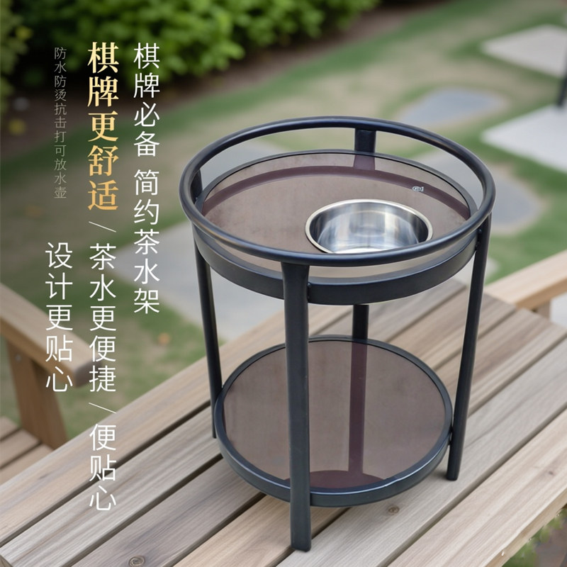 高档麻将桌茶几茶水架棋牌室专用茶水架麻将桌边的小茶几牌室茶几