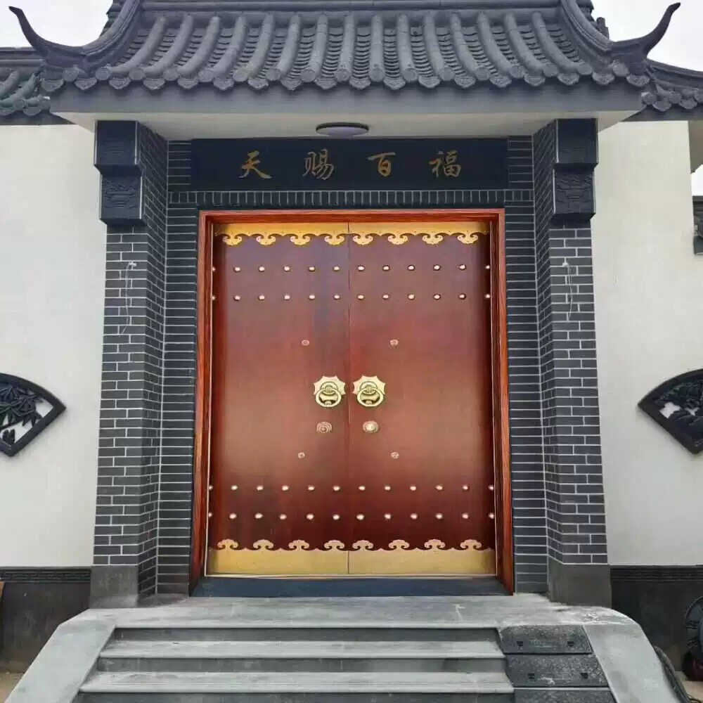 仿古中式庭院门别墅对开大门定制