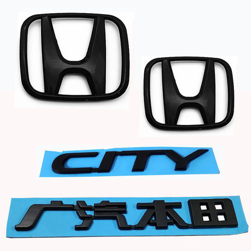 适用于新老款黑色锋范车标广汽本田CITY英文字母改装前中网后尾箱