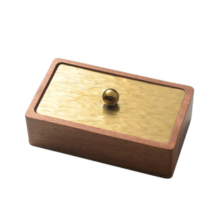 新中式加厚木座牙线签盒 家用酒店餐厅牙签牙线收纳盒桌面牙签罐