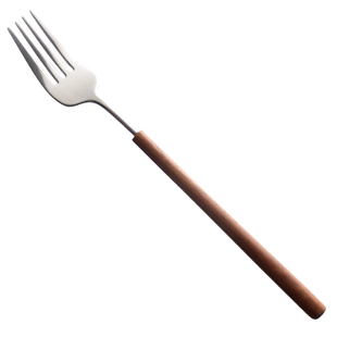 梨花木木柄 镜面304不锈钢牛扒刀叉勺三件套 北欧ins西餐餐具