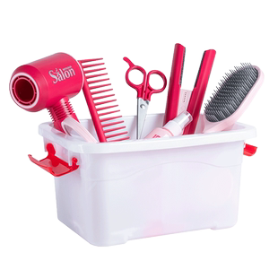 过家家儿童理发师套装玩具小女孩吹风机筒洗剪头美发店仿真幼儿园