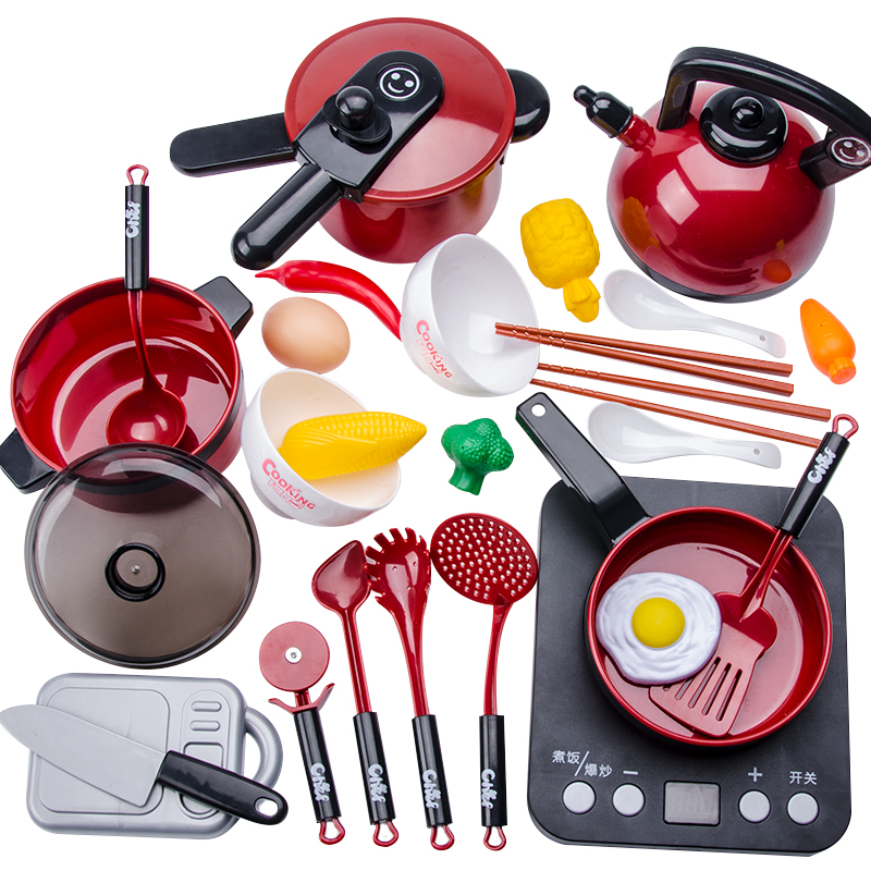 Children's house kitchen toy girl set 6 baby cooking pot little boy 2 girl cooking simulation kitchenware