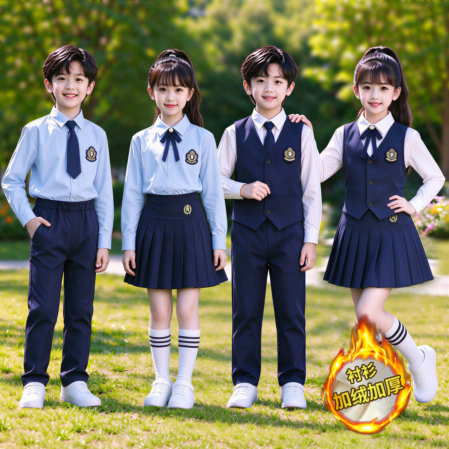 儿童演出服中小学生朗诵服装合唱服集体比赛主持人礼服合唱表演服