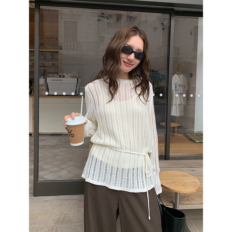 THE MIND针织罩衫+小吊带两件套2025秋季新款慵懒风上衣女T5320Q