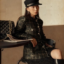 手工坊重磅典藏系列 25aw秋冬新yb开版手缝水钻花边高奢小香套装