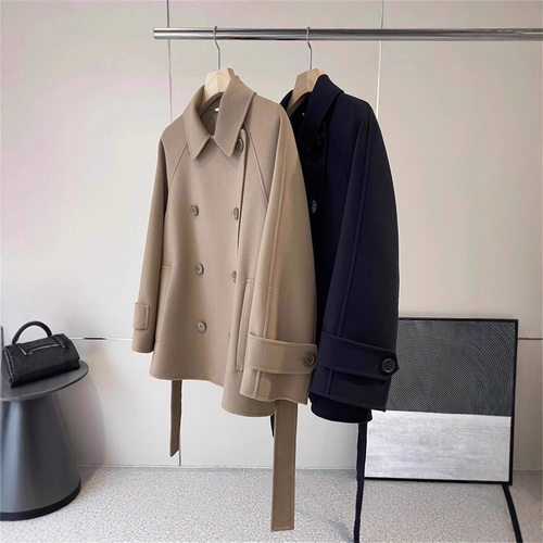 现货底气来了！渠道！y货~100S~jin口澳洲毛羊绒双面呢手工双排扣