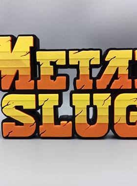 合金弹头 Metal slug Logo 立体字体 立牌 铭牌 标志 高颜值 摆件