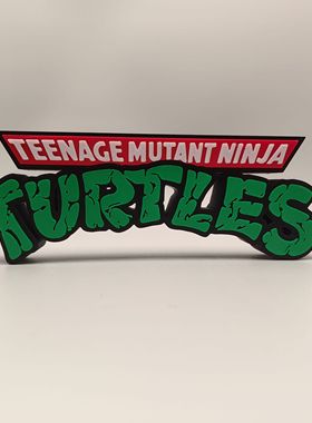 忍者神龟 Tmnt Logo 立体字体  立牌 立体招牌 手办 摆件