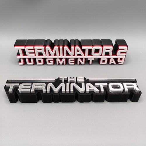 终结者 The Terminator 1&2 立体字体 立牌 标志 铭牌 潮玩 摆件