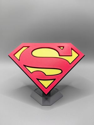 超人 Super man Logo  立体字体 立牌 铭牌 潮玩 高颜值 摆件