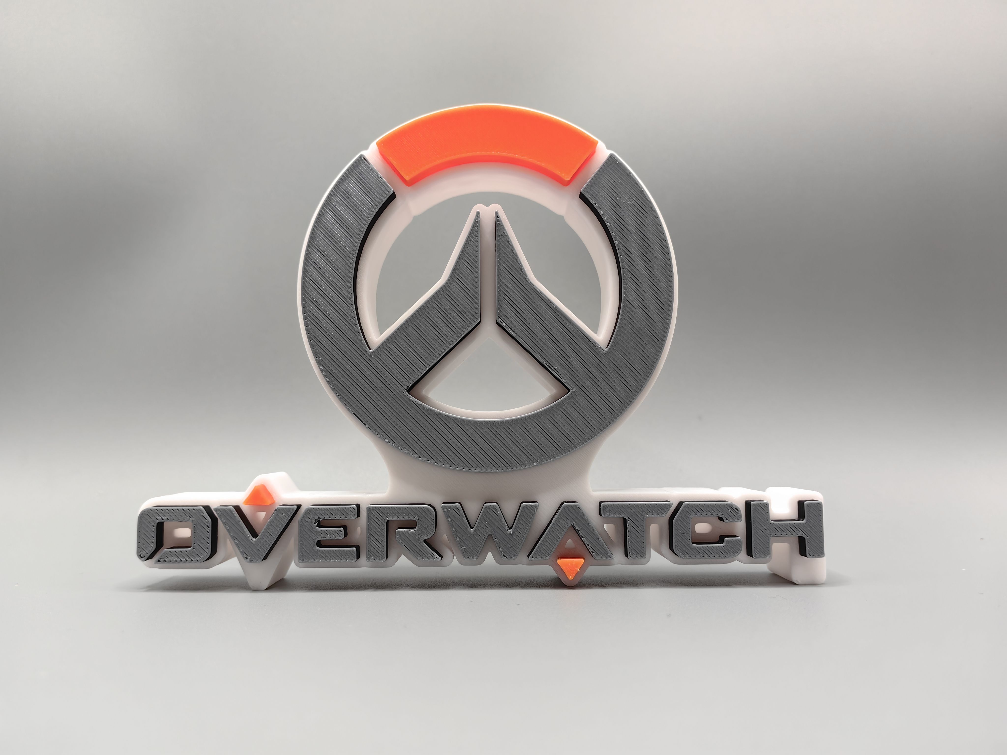 守望先锋 Overwatch Logo 立体字体 立牌 铭牌 标志 高颜值 摆件