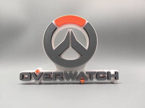 守望先锋 Overwatch Logo 立体字体 立牌 铭牌 标志 高颜值 摆件