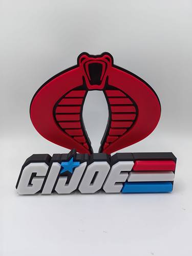 GiJoe 特种部队 Logo  立体字体 立牌 招牌 潮玩 高颜值 摆件