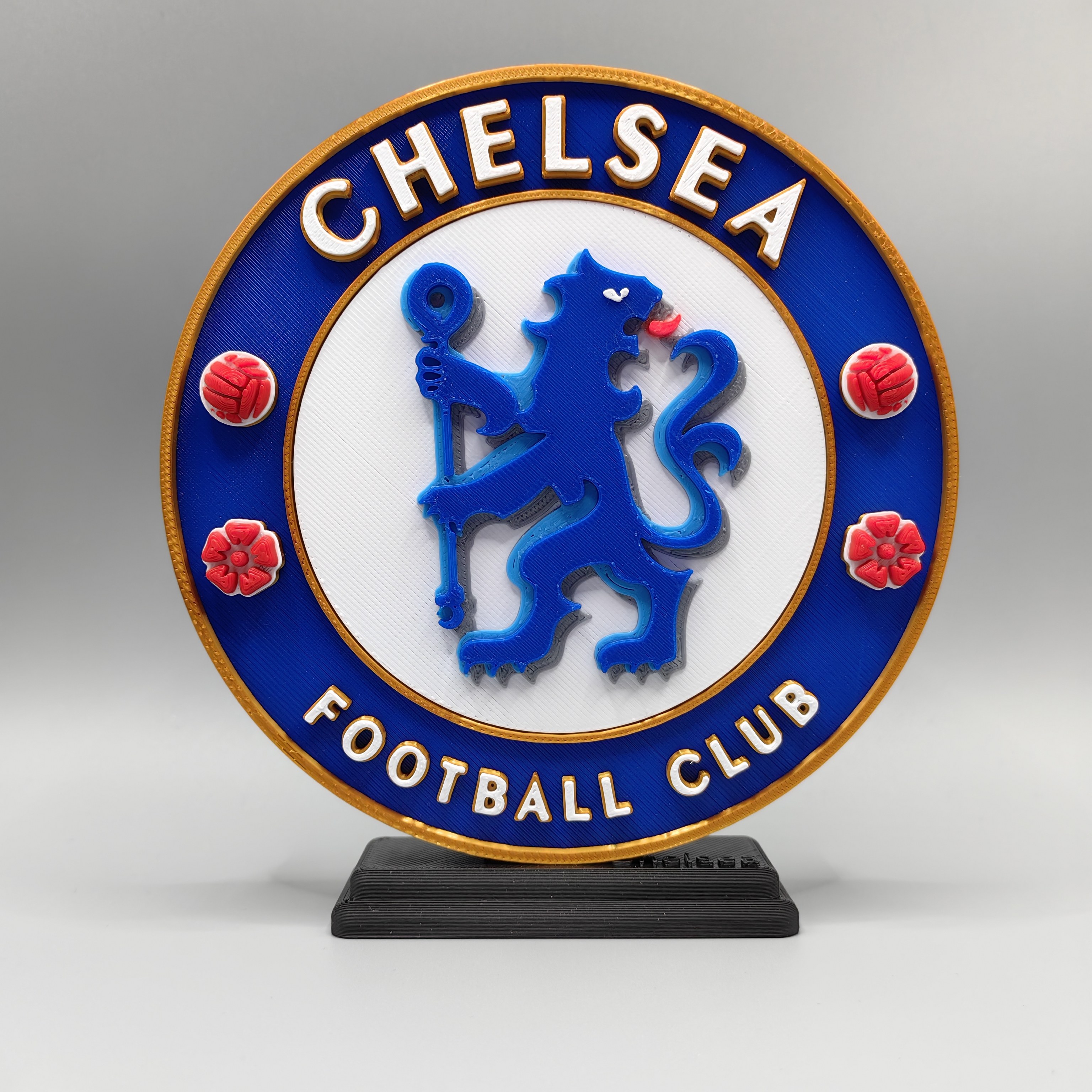 切尔西 Chelsea 足球 队徽 Logo 立体字体 立牌 标志 高颜值 摆件