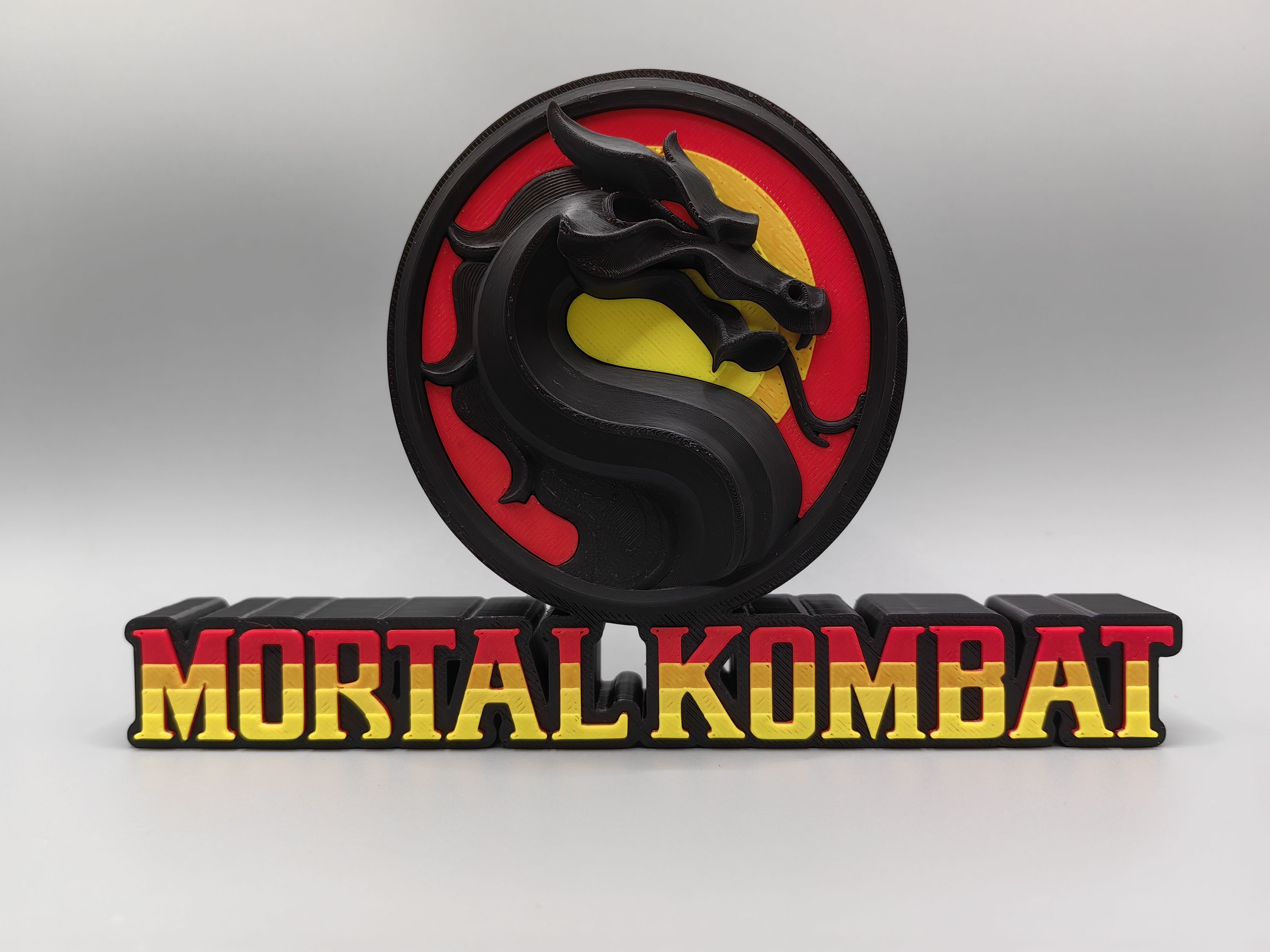 真人快打 魔宫战士 Mortal Kombat Logo 立体字体 立牌 标志摆件
