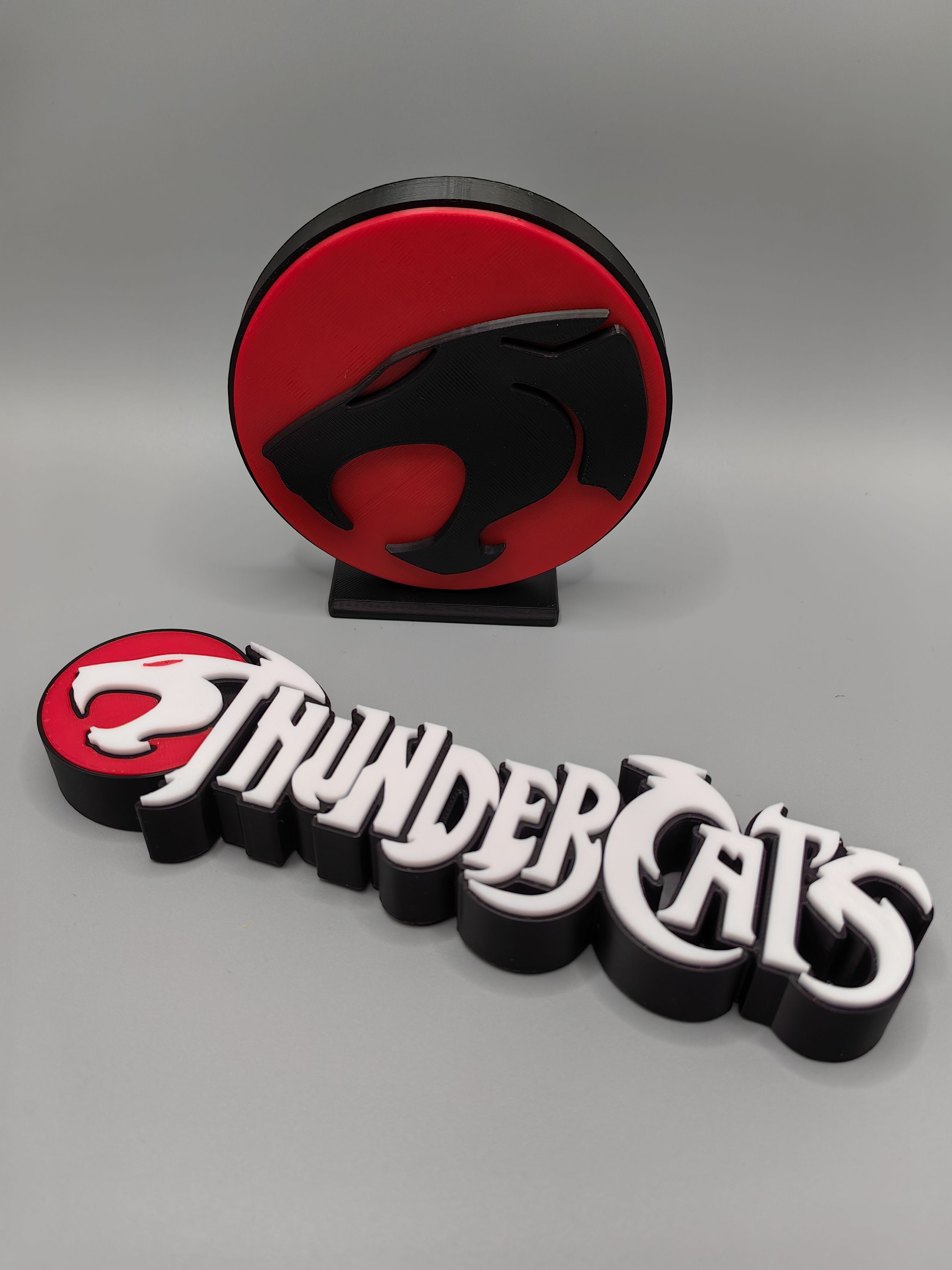 霹雳猫 虎威战士 Logo 立体字体 立牌 铭牌 标志 高颜值 潮玩摆件