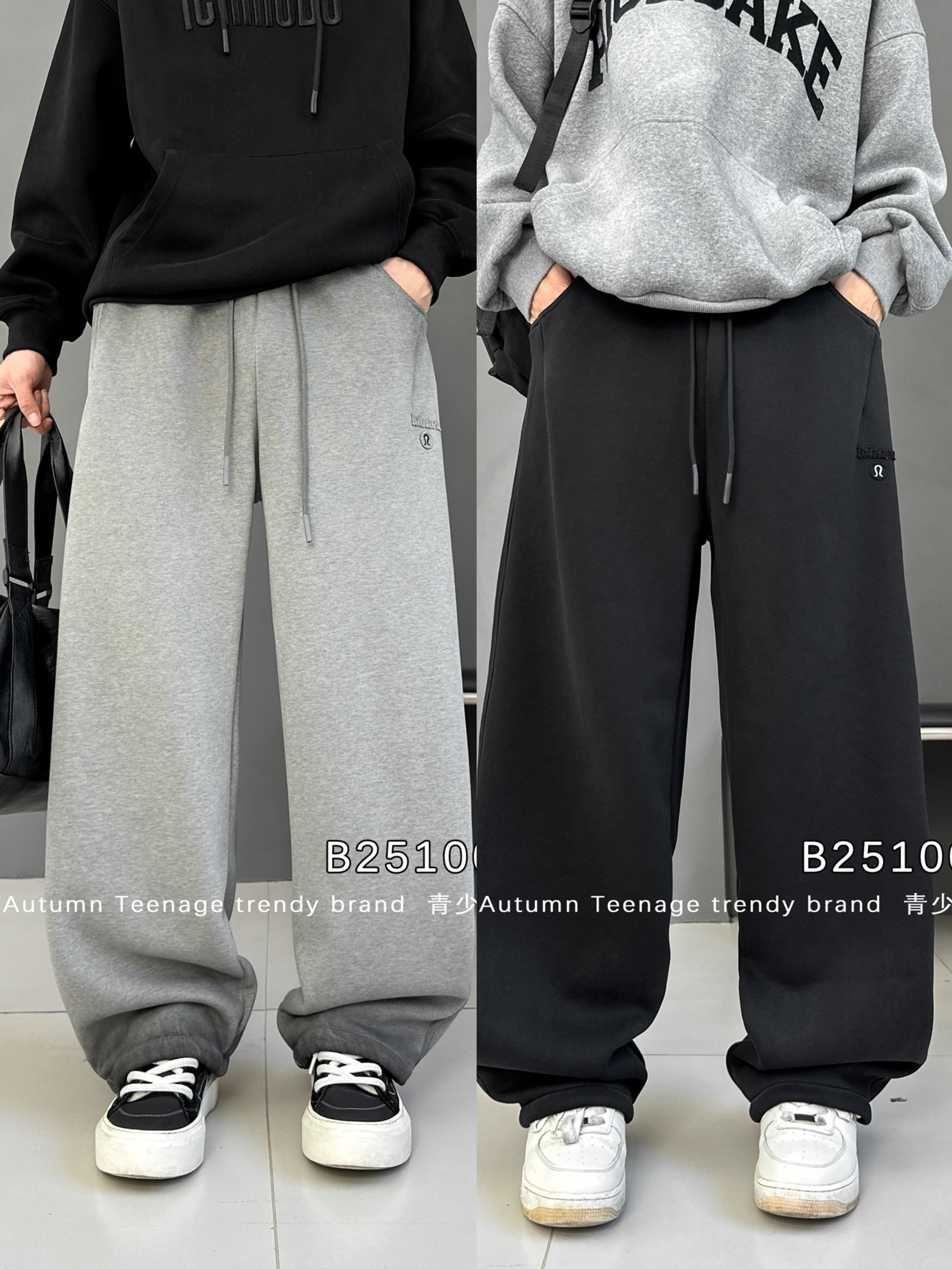 贝拉拉2025冬季新款青少年大童加绒加厚卫裤初高中宽松直筒裤长裤,童装/婴儿装/亲子装,裤子,淘宝优惠券,粉丝福利购,淘宝优惠卷